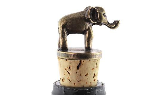 Brass Elephant Wine Bottle Stopper (South Africa)