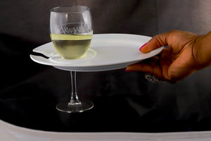 Akwaaba Cocktail Plate With Wine Glass Holder