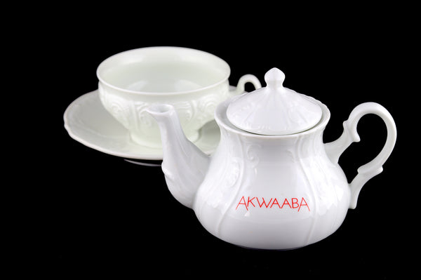 Akwaaba Ceramic "Vintage" Stackable Tea Set For One